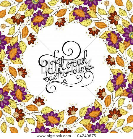 Vector Colored Floral Background