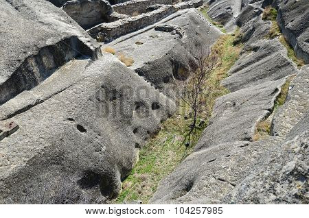 Relief Of Cave City Uplistsikhe In Caucasus Region, Georgia.