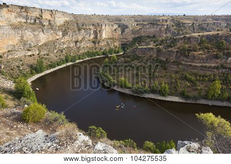 View Of Las Hoces Del Duraton, Segovia, Castilla Y Leon, Spain