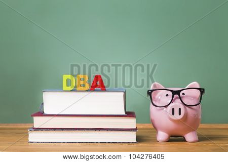 Dba Theme With Pink Piggy Bank