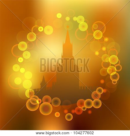Kremlin. Moscow. Blurred Banner Design. Stock Vector