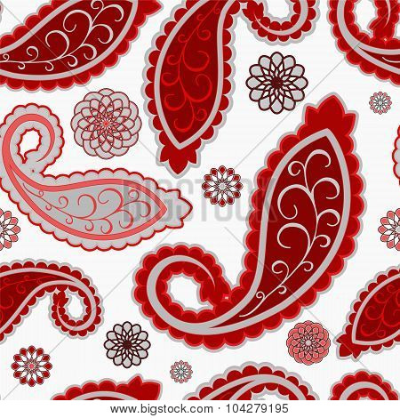 Seamless Paisley Background. Vector Illustration