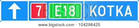 Advance Direction Sign In Finland - Type B