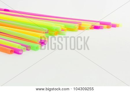 Vibrant colors drinking straws plastic type