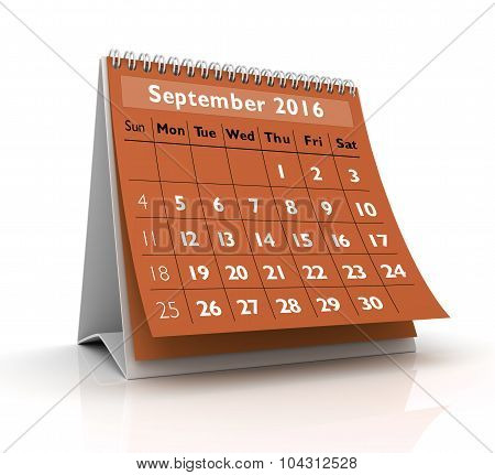 September 2016 Calendar
