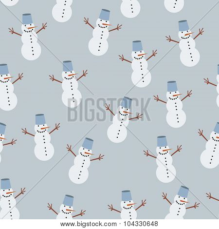 seamless pattern with snowman