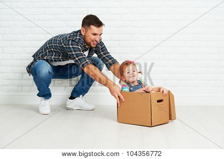 Happy Family Moves To New Apartment.