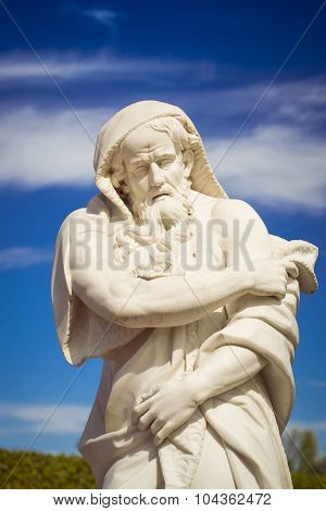 Marble sculpture of the elder in the lower garden Oranienbaum