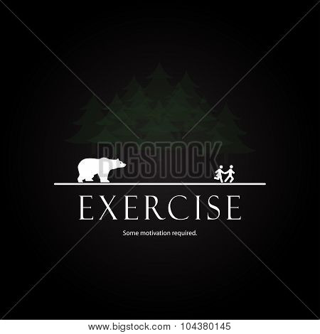 Motivation template for couples - bear attack design