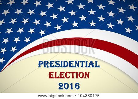 USA 2016 Presidential election poster