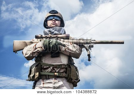 Navy SEAL in action