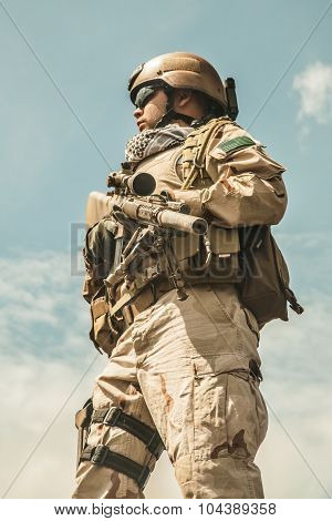 Navy SEAL in action