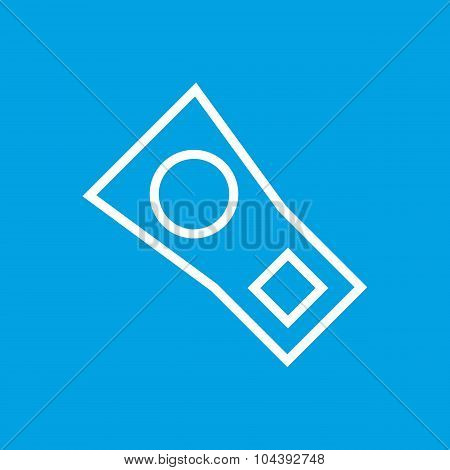 Ring pull icon, white