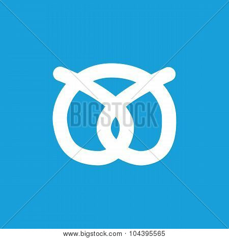 Kringle icon, white