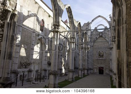 Inside Carmo Convent In Lisbon