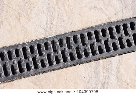 Trench Drain Linear Grate On Street