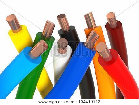 Multi Colored Triphasic Power Cable Wires