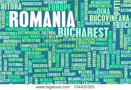 Romania as a Country Abstract Art Concept