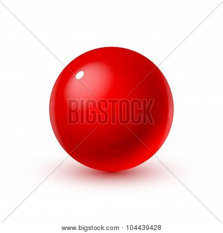 Glass sphere with blood