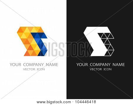 Abstract Vector Logo. Business Technology Icon Sign.