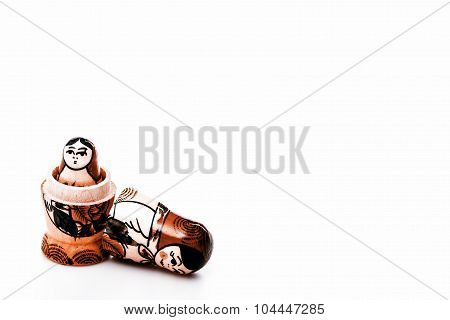 Russian Dolls Matryoshka Isolated On A White Background