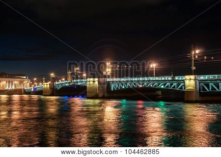 Beautiful night view of Saint-Petersburg, Russia