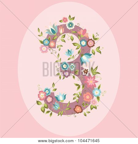 Vector Floral Number