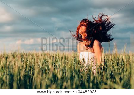 Girl shakes her head.