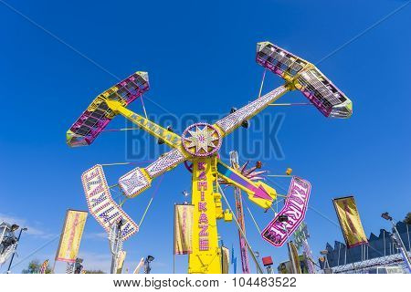 Pendulum Amusement Ride In Royal Melbourne Show