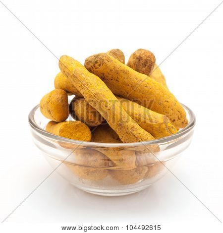 Bowl of Organic Long Turmeric.