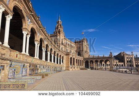 Spain Square Built For The Ibero-american Exposition Of 1929, Sevilla, Andalusia, Spain