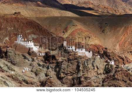 Ruins At Basgo Monastery
