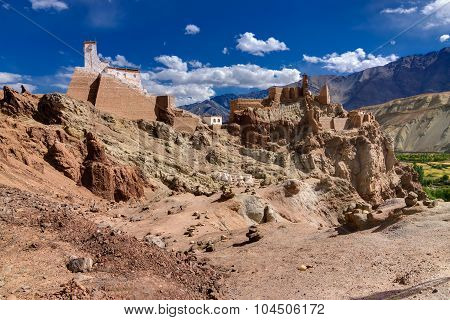 Ruins,basgo Monastery,leh Ladakh ,jammu And Kashmir,india