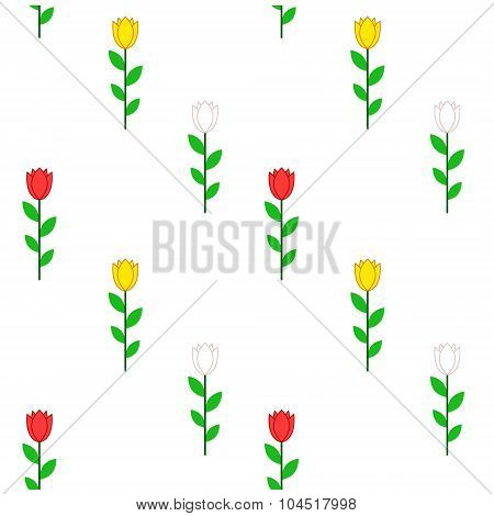 Tulip flower pattern simple illustration
