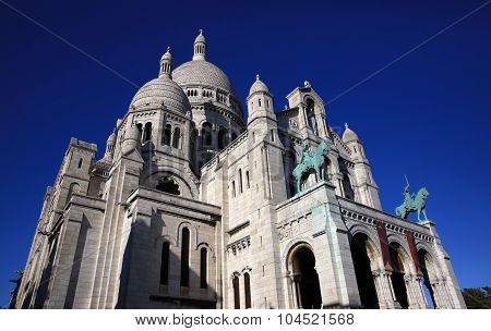 Sacre Coeur Basilica On Montmartre, Paris, France.