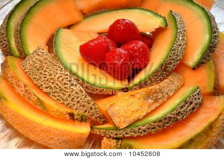 Cantalope con fresas