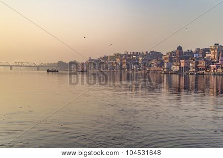 Boats In River Yamuna