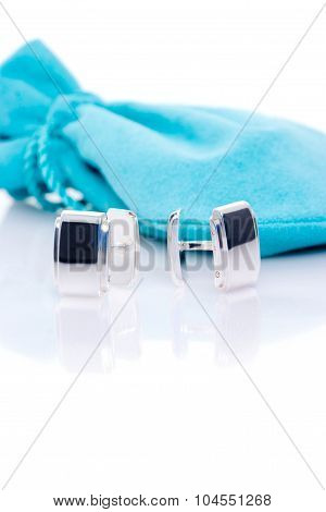 Sterling silver cuff links
