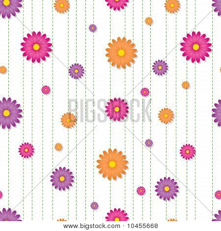 Pulzující Daisy bezešvé dlaždice