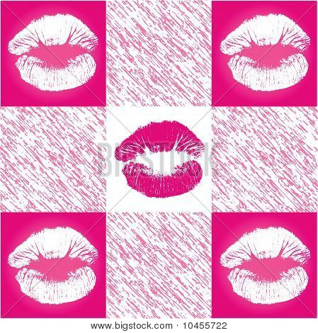 Vzorek tisku Checkerd Lip