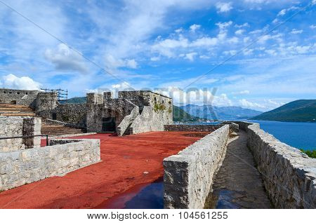 Fortress Kanli Kula (bloody Tower) On Background Of Bay, Herceg Novi, Montenegro