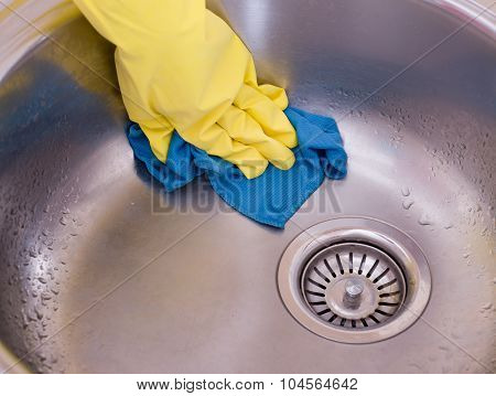 Cleaning Kitchen Sink