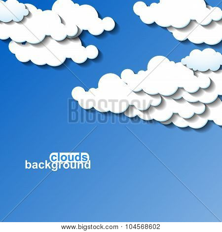 Clouds background. Vector illustration. Eps 10