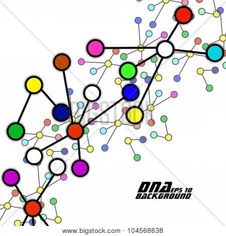 Colorful molecule DNA. Abstract background. Vector illustration. Eps10