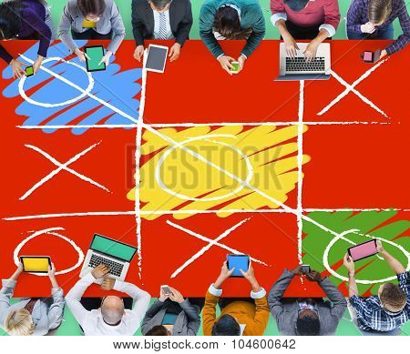 Leisure Game Tic Tac Toe Competition Challenge Winner Concept