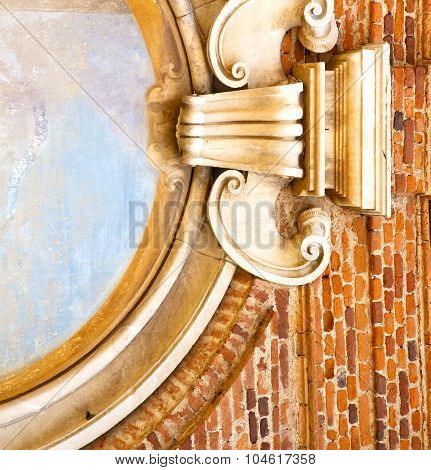 Line Abstract In Italy   Tradate   Old Wall And   Window  Church