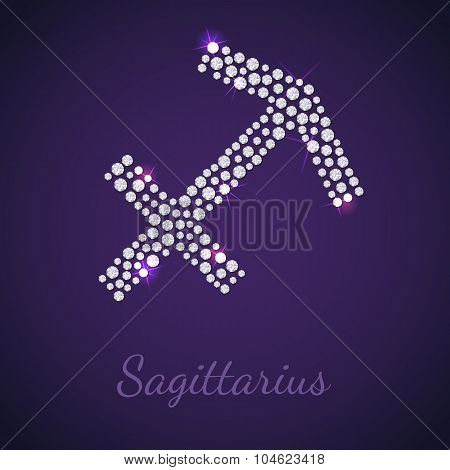 Diamond zodiac Sagittarius