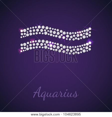 Diamond zodiac Aquarius