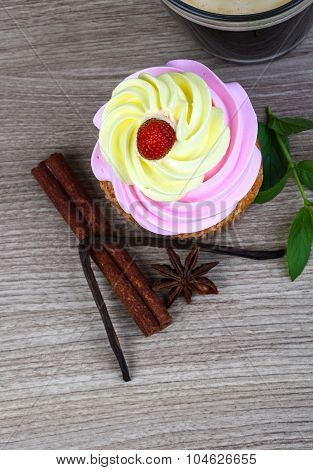 Cupcake With Coffee