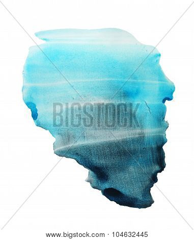 Watercolor dark abstract background. Monotype effect.